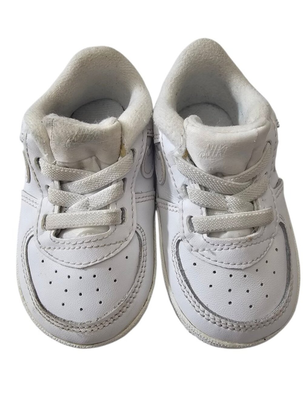 Nike Air Force 1 Low Crib White/White CK2201-100 Size 4c Booties Infant - Picture 2 of 7